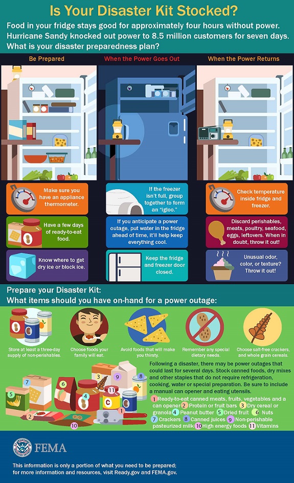 Disaster Kit Food Safety Infographic