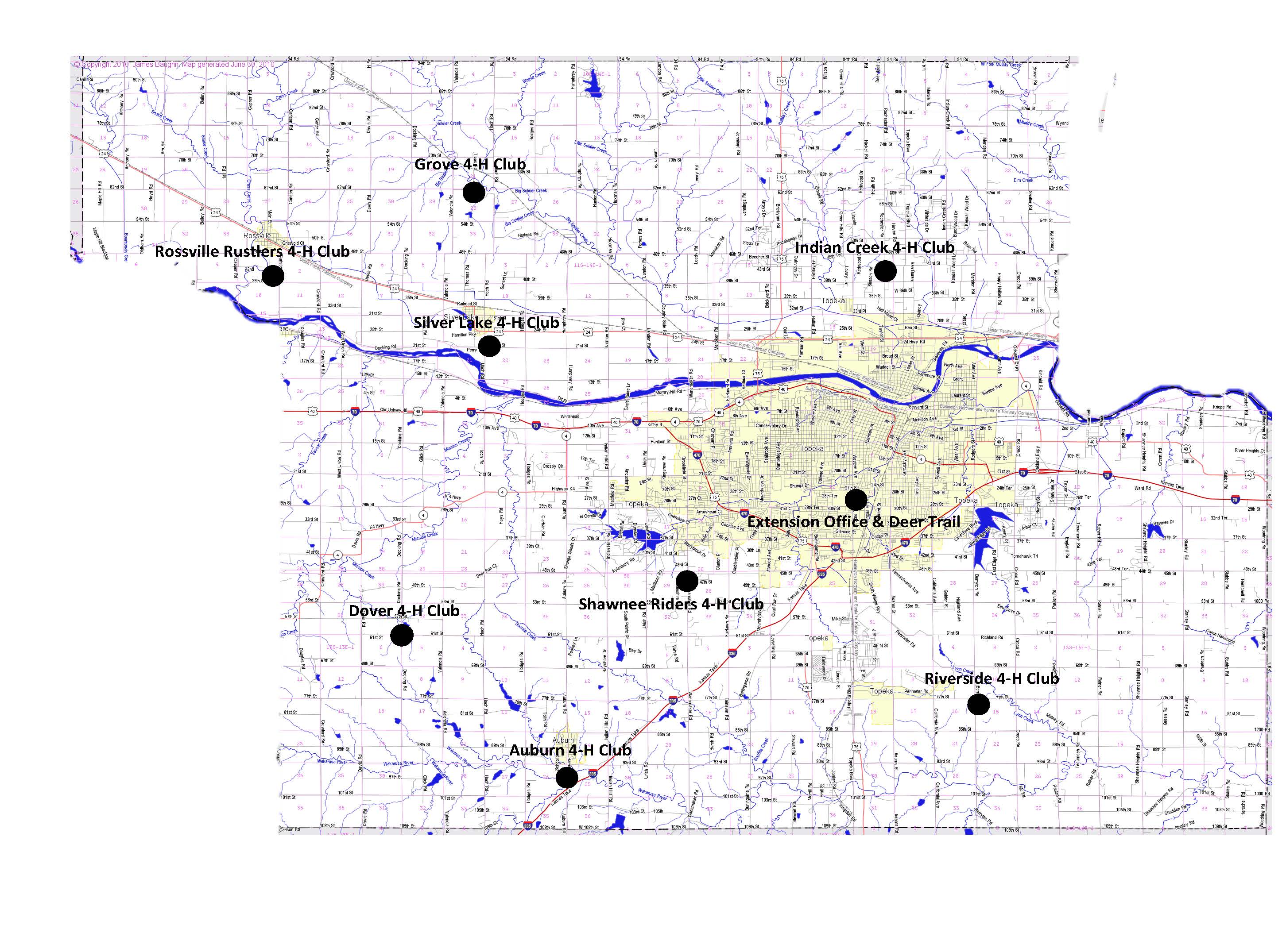 Shawnee County Club Map