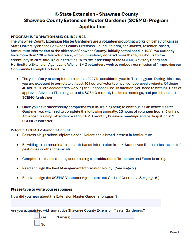 2026 SCEMG Program Application