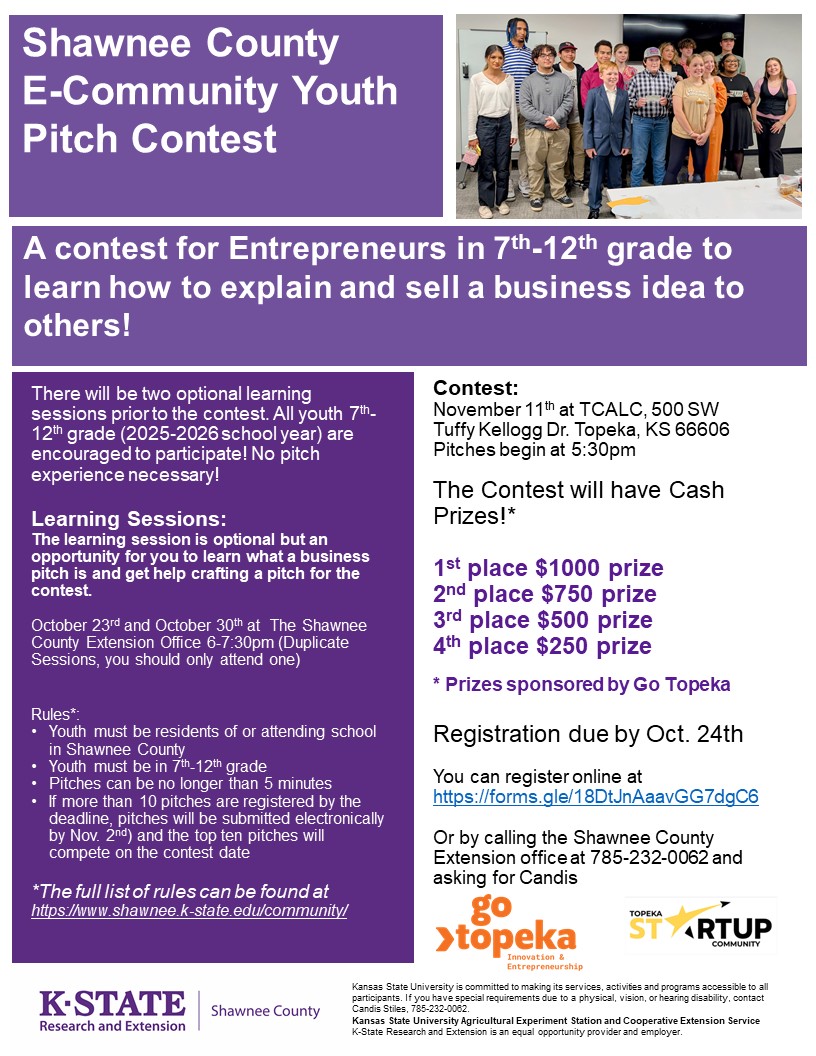 2025 Youth Pitch Contest Flyer