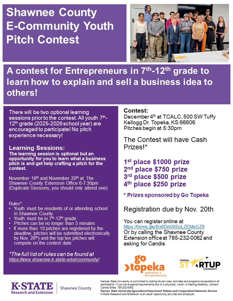 2025 Youth Pitch Contest Flyer