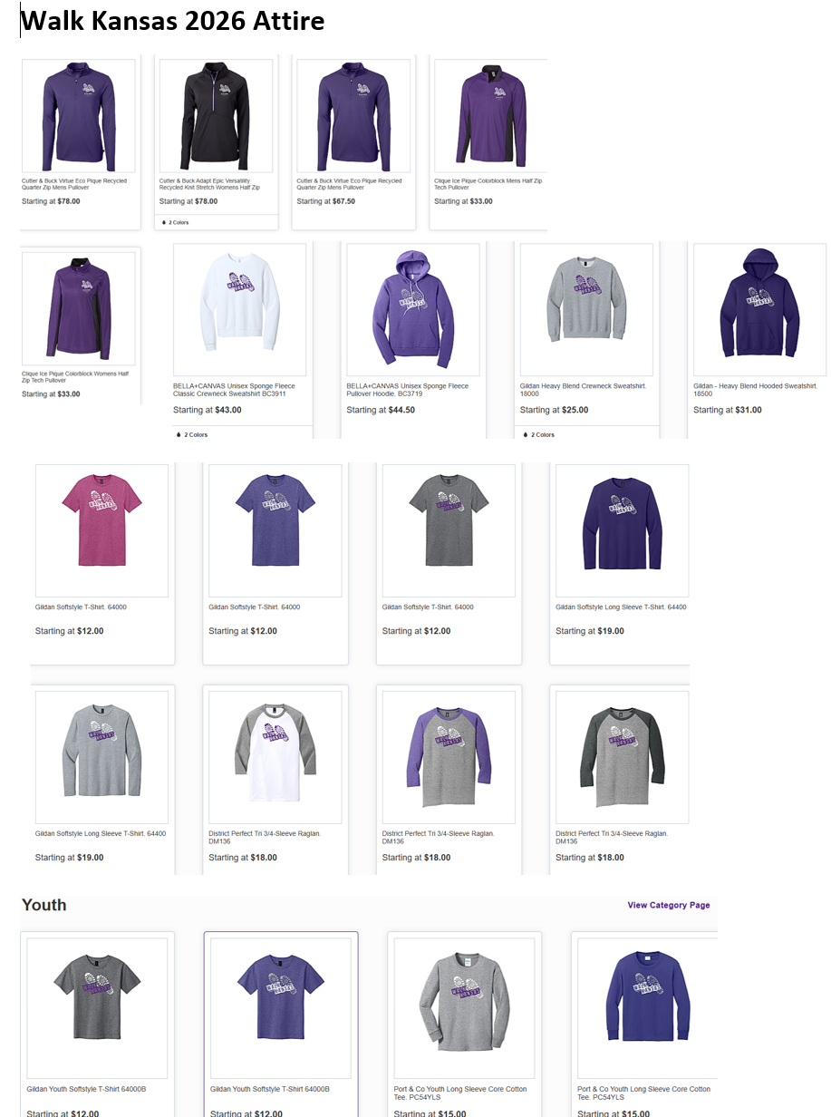 2026 Walk Kansas Shirts