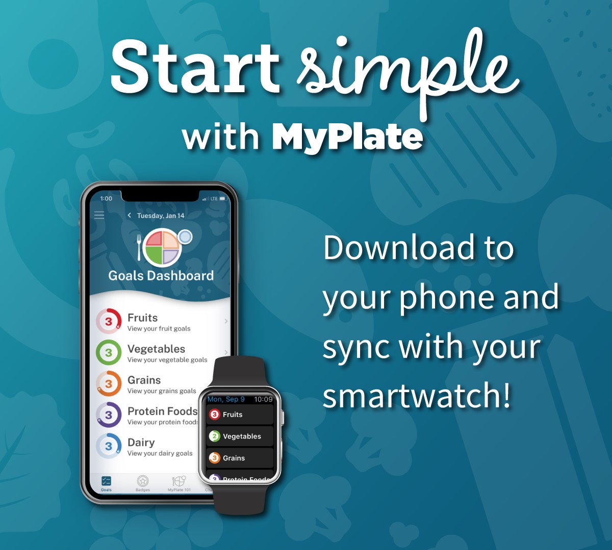 Start Simple with MyPlate App